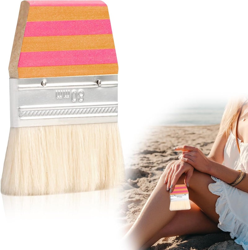 WANGDEFA Sand Beach Cleaning Brush Sand Remover Brush Body Skin Cleaning Beach Accessories Soft Sand Off Brush for Vacation Lightweight & Portable Holiday Essentials(Stripe) - Image 1